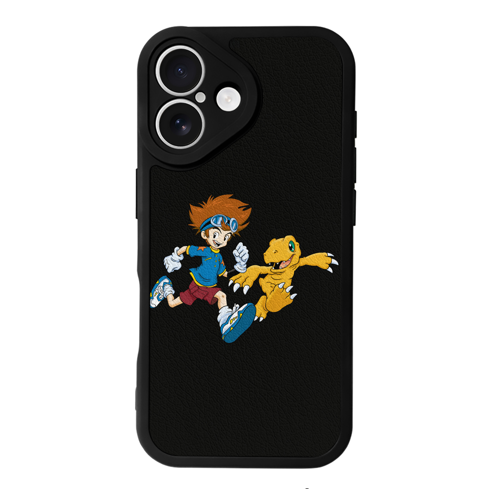 （画像用） Digimon デジタルモンスター/デジモン 【iPhone 16シリーズ対応】シリコンスマホケース（レザー調） 材質：シリコン